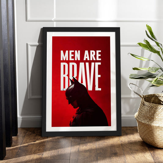 Dark Knight "Men Are Brave" Framed Wall Frame