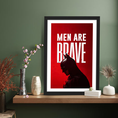 Dark Knight "Men Are Brave" Framed Wall Frame