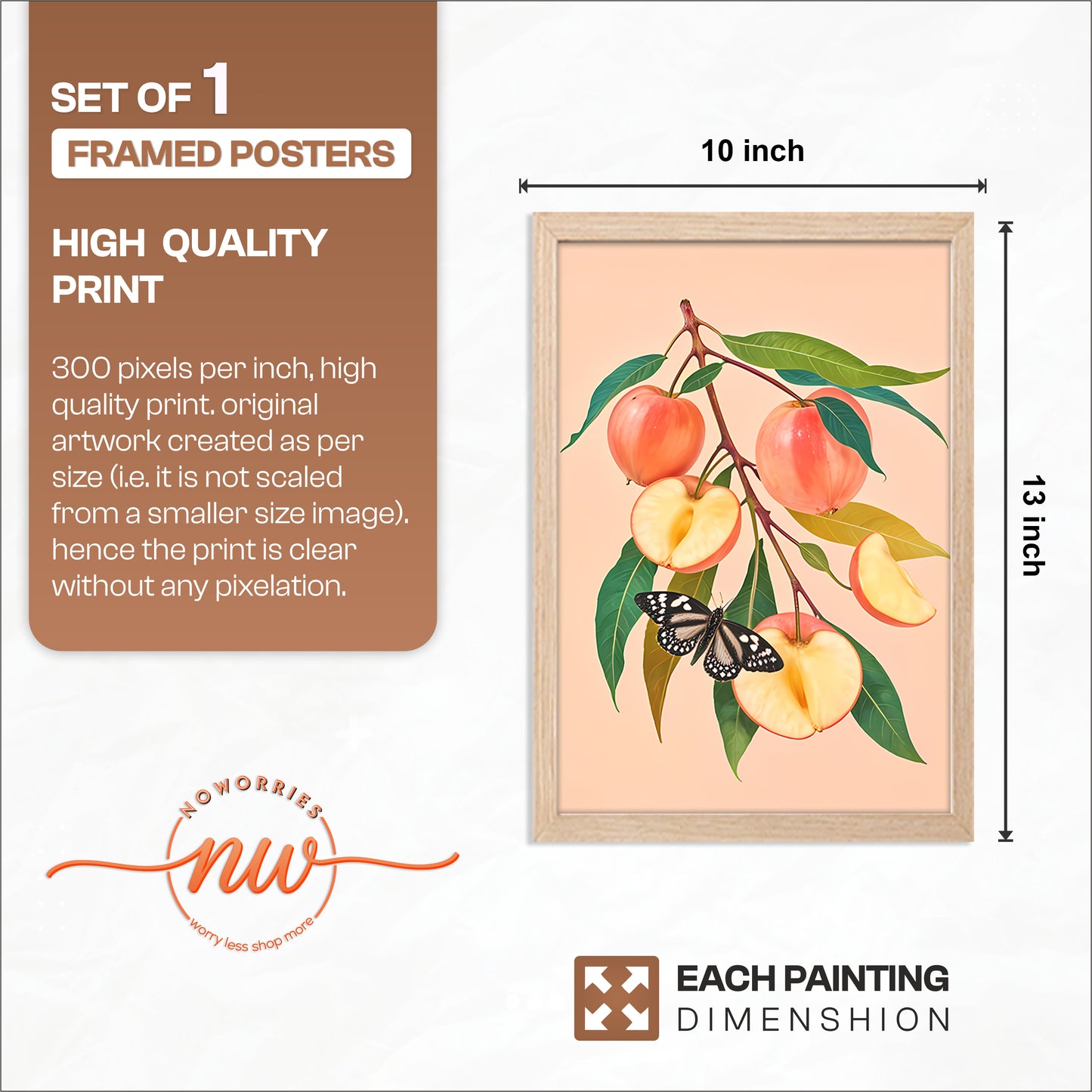 Peach Blossom Wall Frame
