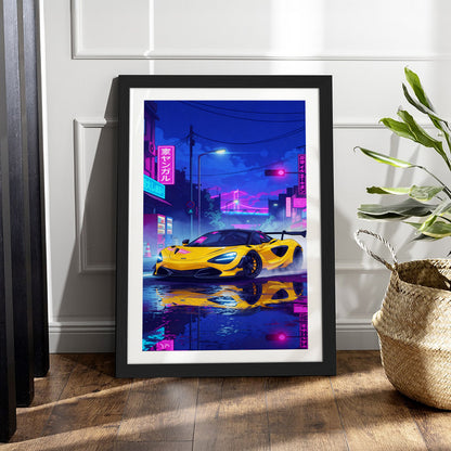 Retro Neon Speed Wall Frame