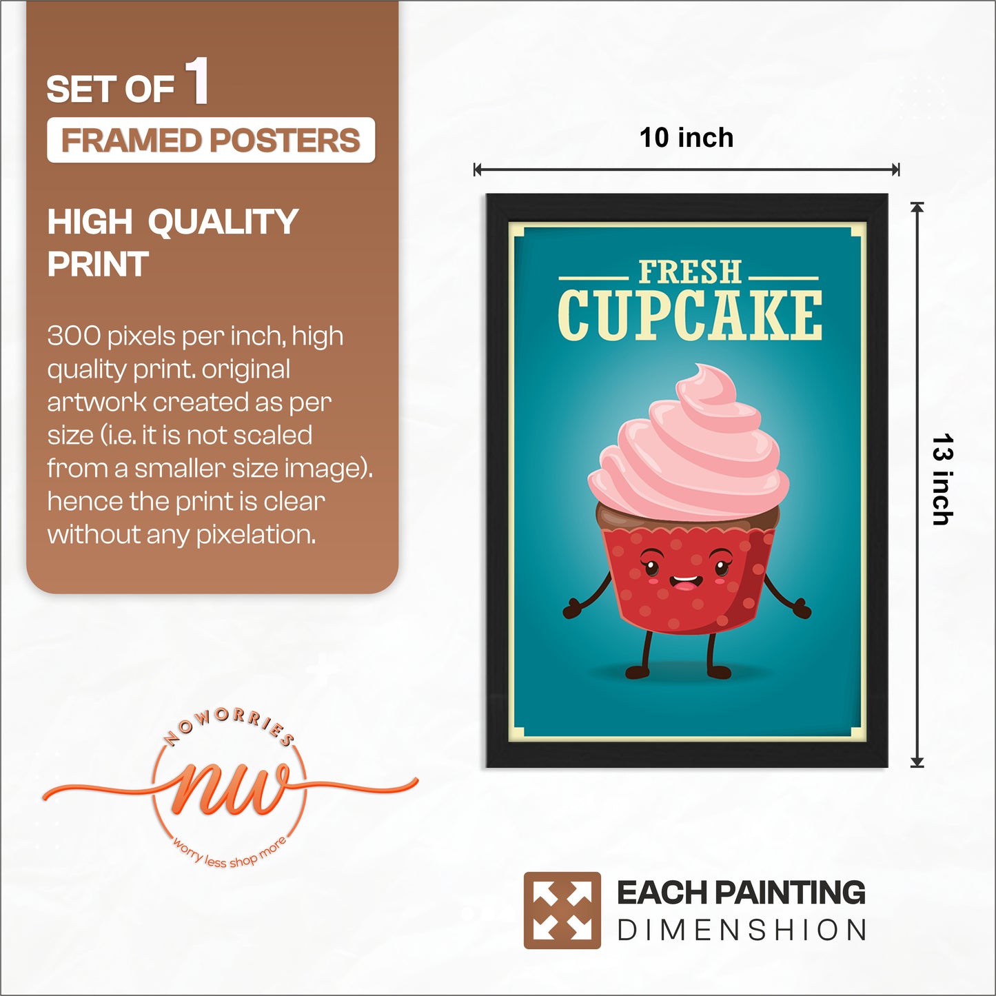 Sweet Cupcake Wall Frame