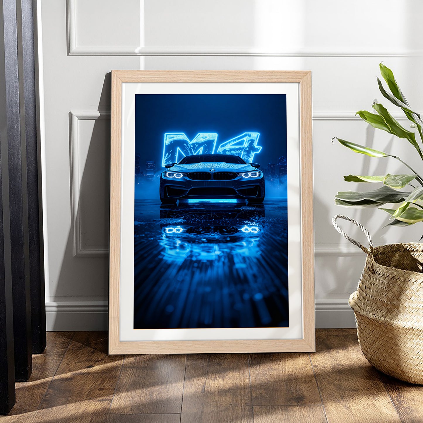 BMW M4 Neon Nights Wall Frame