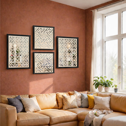 Regal Mirror Art Set of 4