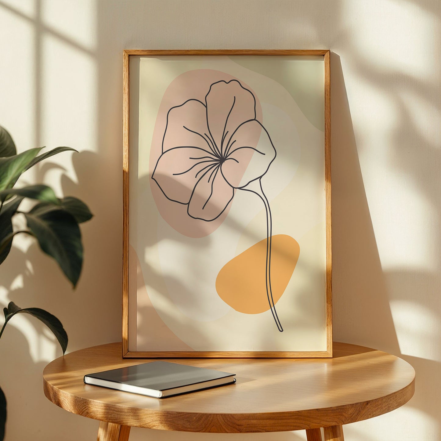 Minimalist Floral Line Art Wall Frame