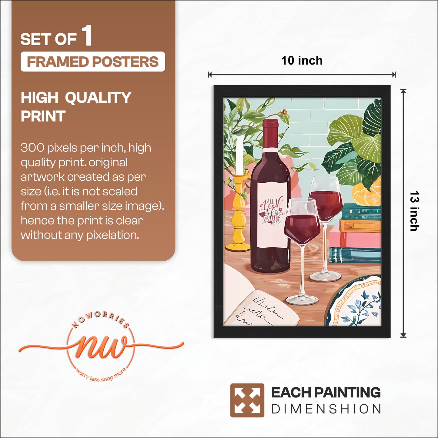 Wine Time Wall Frame