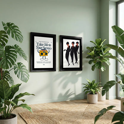 Retro Music & Soul Sisters Wall Art Set