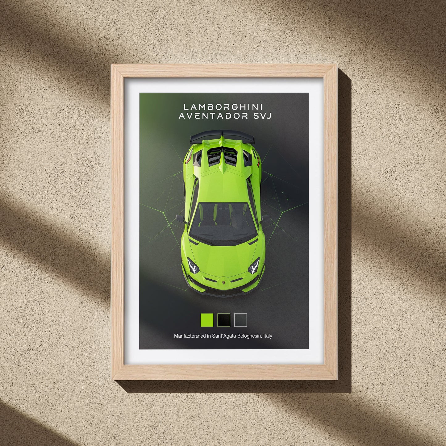 Aventador SVJ Top View Wall Frame