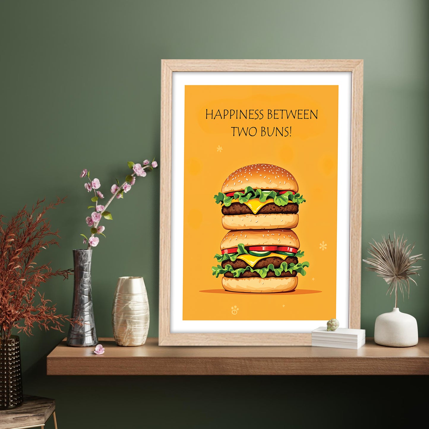Burger Lover Kitchen Decor Wall Frame