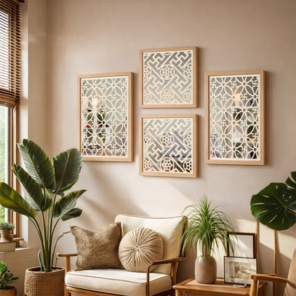 Regal Mirror Art Set of 4