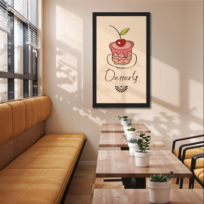 Dessert Illustration Wall Frame Set of 1