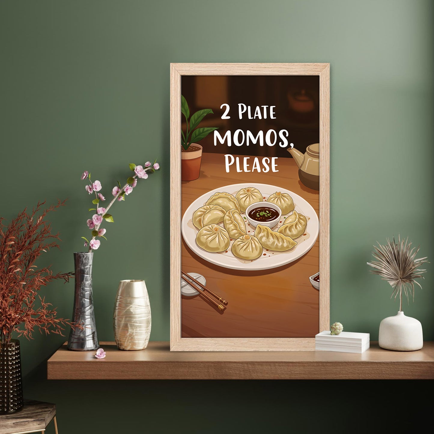 Momos Plate Illustration Art