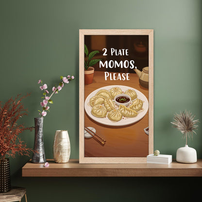Momos Plate Illustration Art