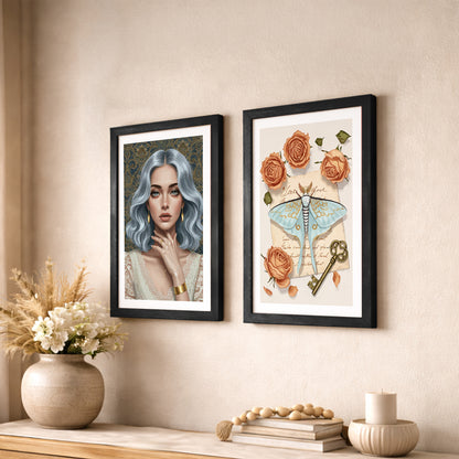 Vintage Rose Wall Art Set