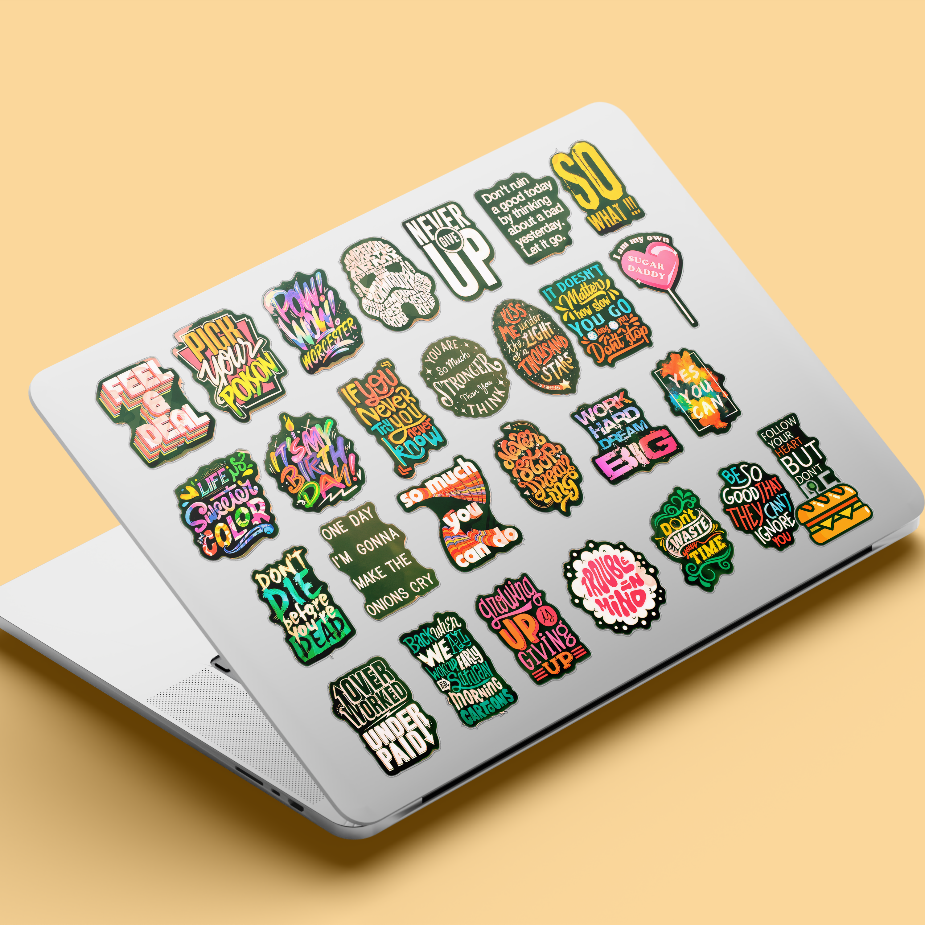 Funky Retro Mascot Sticker Pack