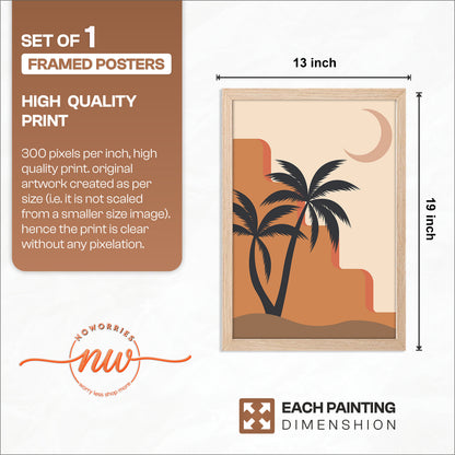 Abstract Tropical Palm Silhouette Wall Art