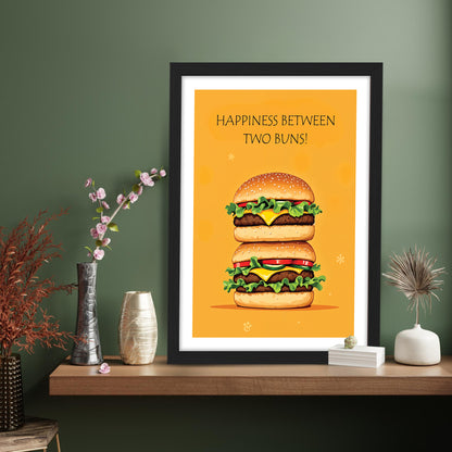 Burger Lover Kitchen Decor Wall Frame