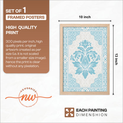 Blue Ornamental Pattern Frame