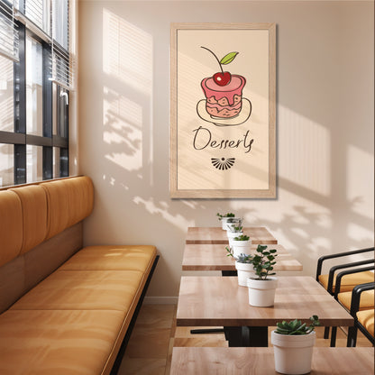 Dessert Illustration Wall Frame Set of 1
