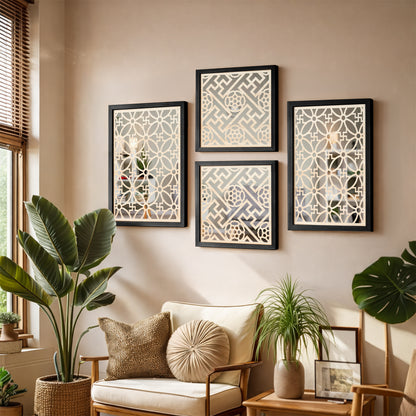 Regal Mirror Art Set of 4