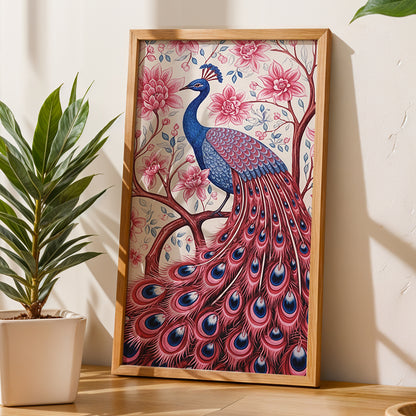 Blush Peacock Wall Frame