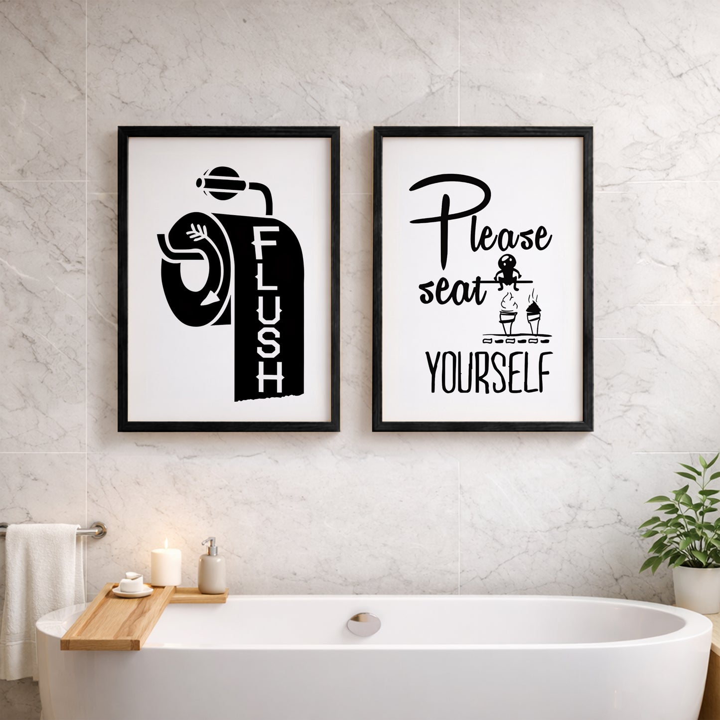 Please Seat Yourself Funny Set of 2