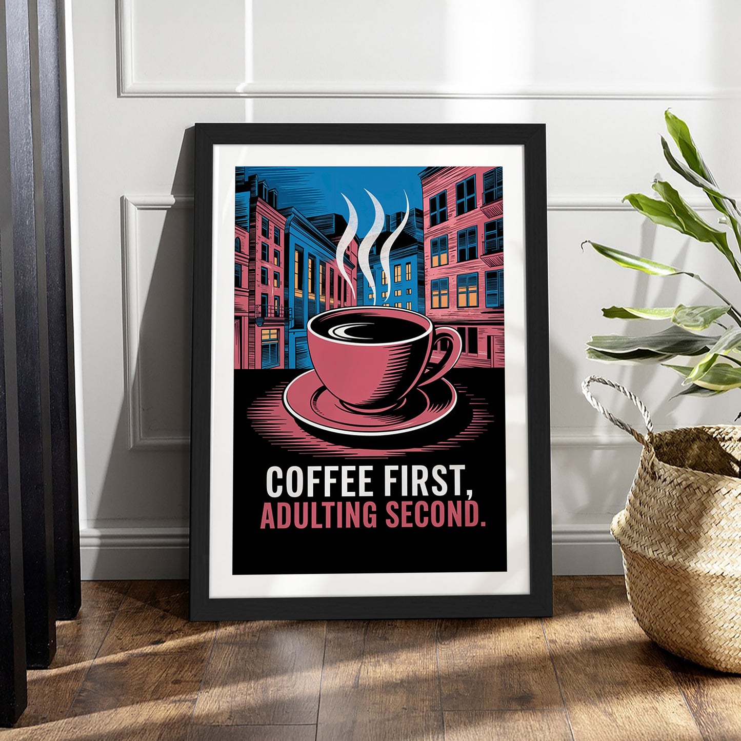 Coffee First Wall Frame
