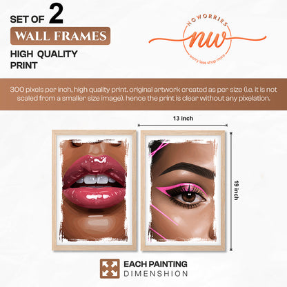 Glam Beauty Wall Art Set