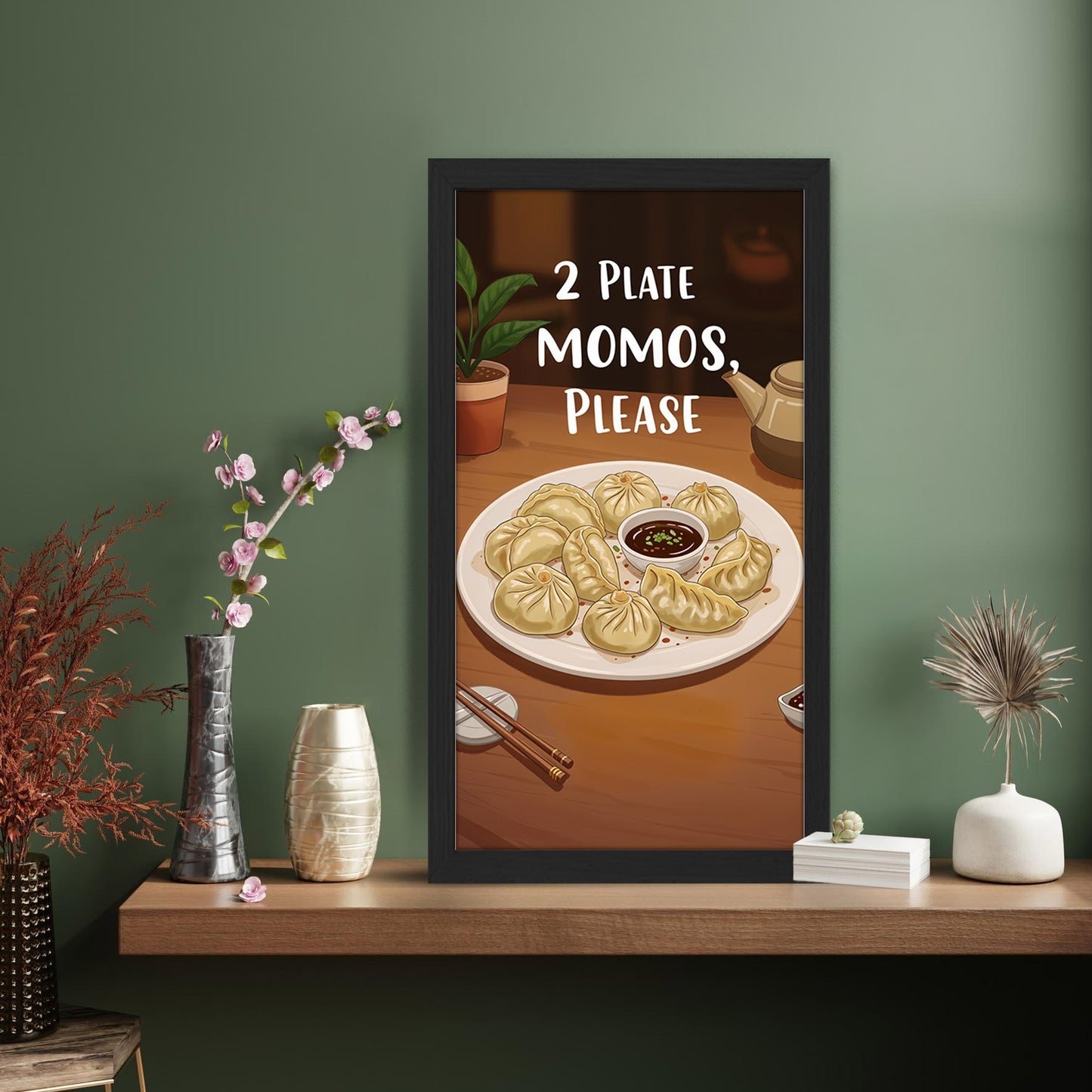 Momos Plate Illustration Art