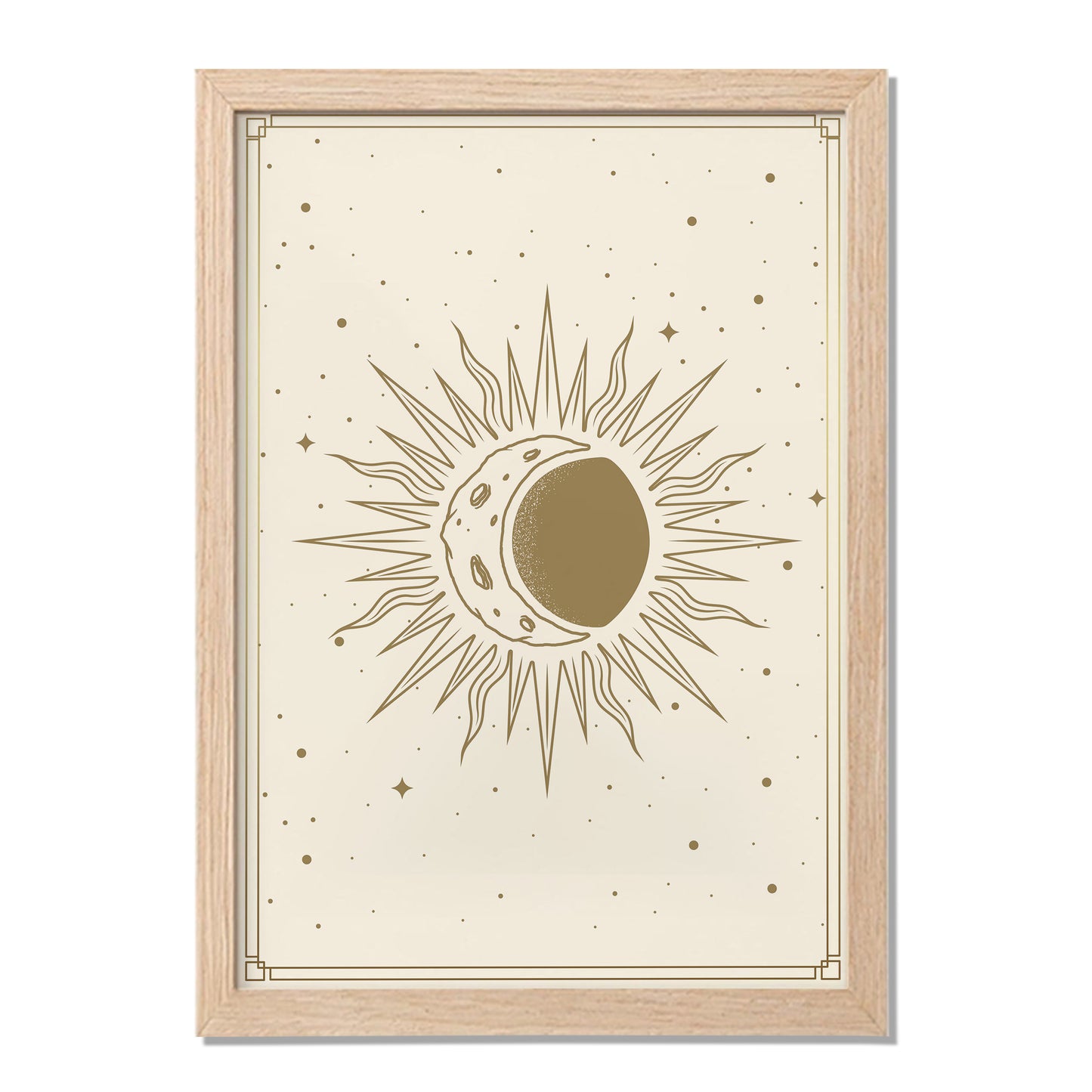 Celestial Sun Moon Wall Print