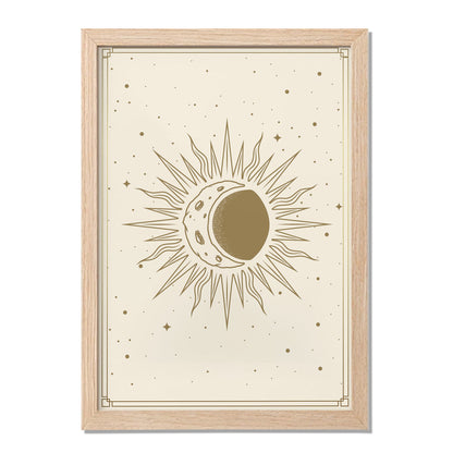 Celestial Sun Moon Wall Print