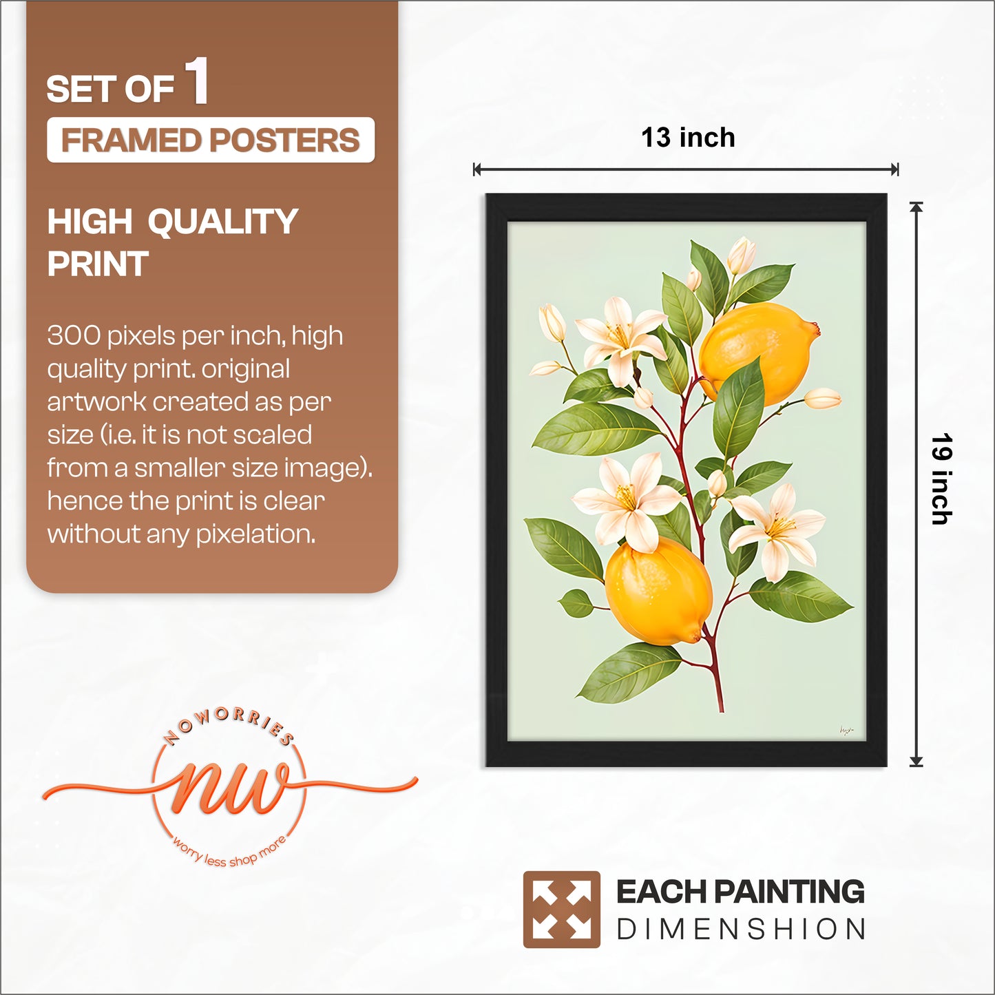 Lemon Bloom Wall Frame