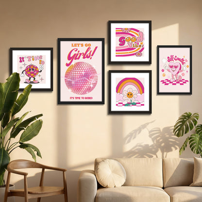 Girly Gallery Wall Set of 5