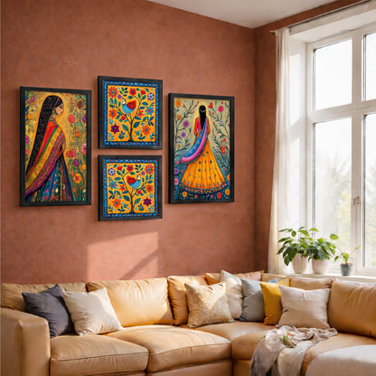 Folk Fiesta Frames Set of 4