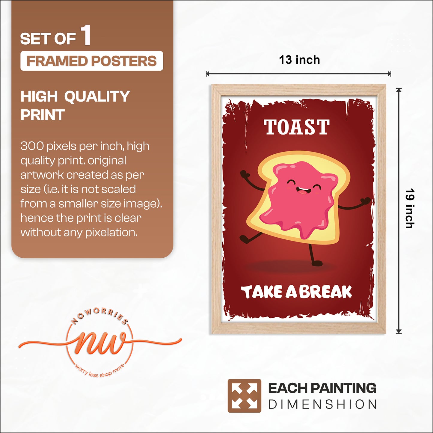 Happy Toast Wall Frame
