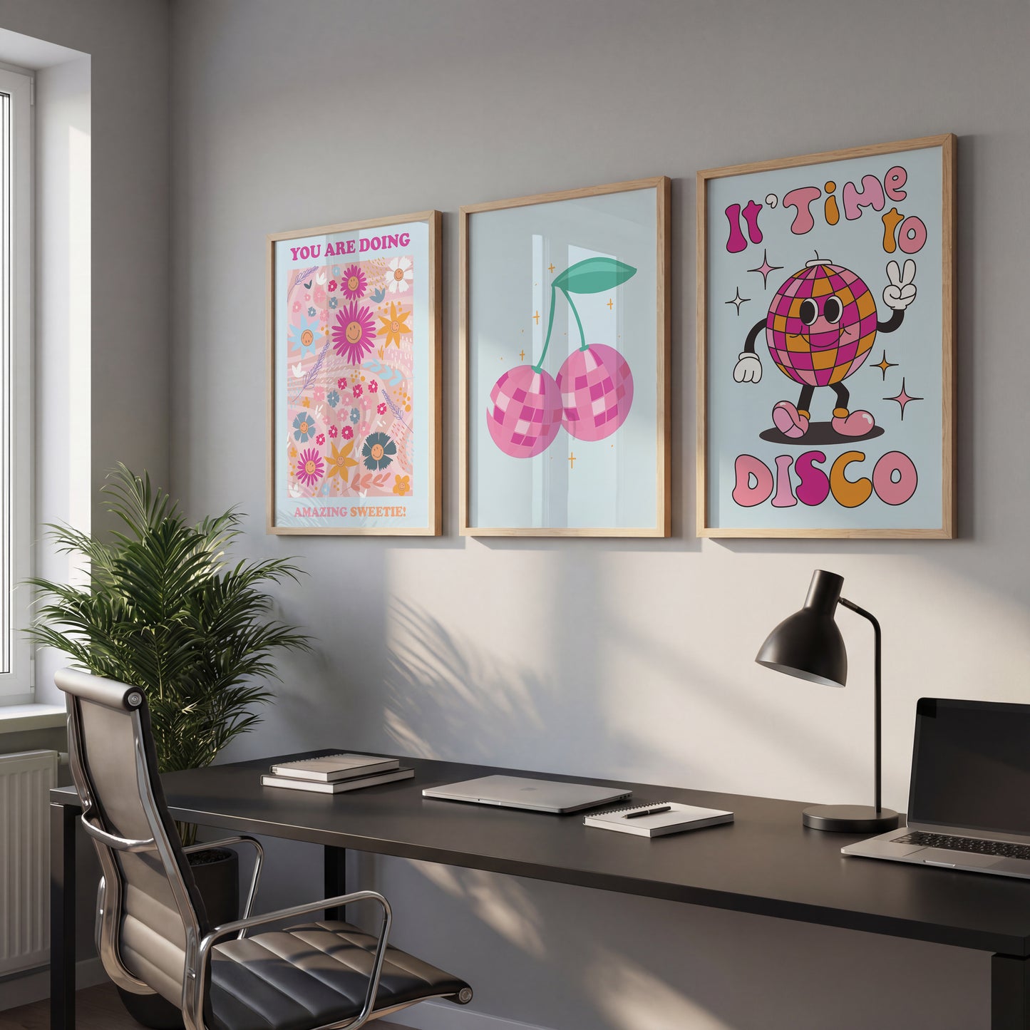 Retro Disco Pop Art Set of 3