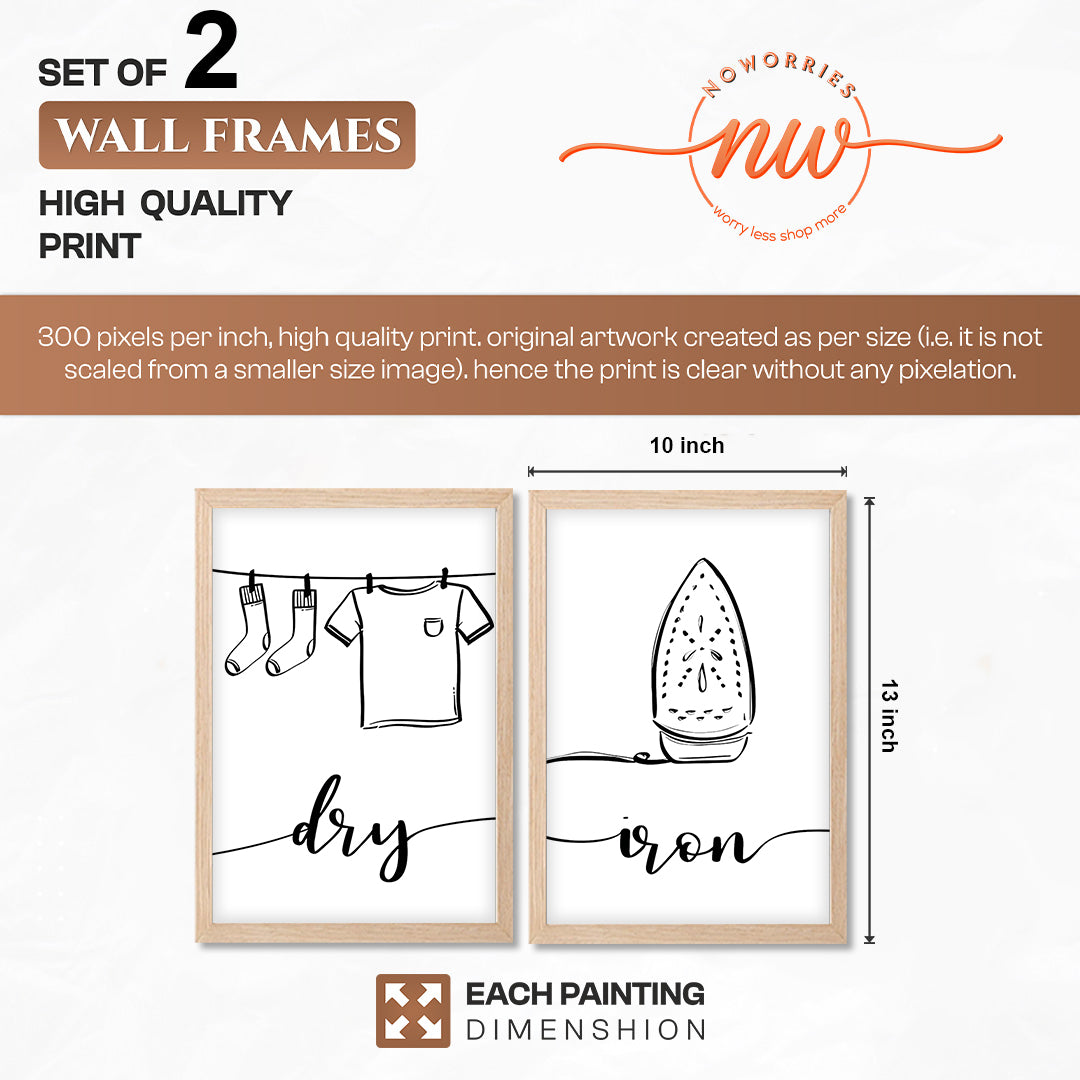 Dry & Iron Wall Art Set of 2