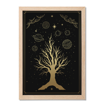 Cosmic Tree of Life Celestial Wall Art