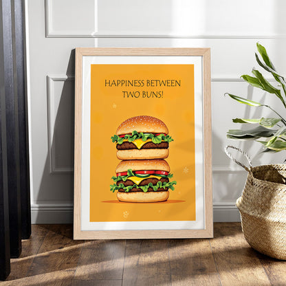 Burger Lover Kitchen Decor Wall Frame