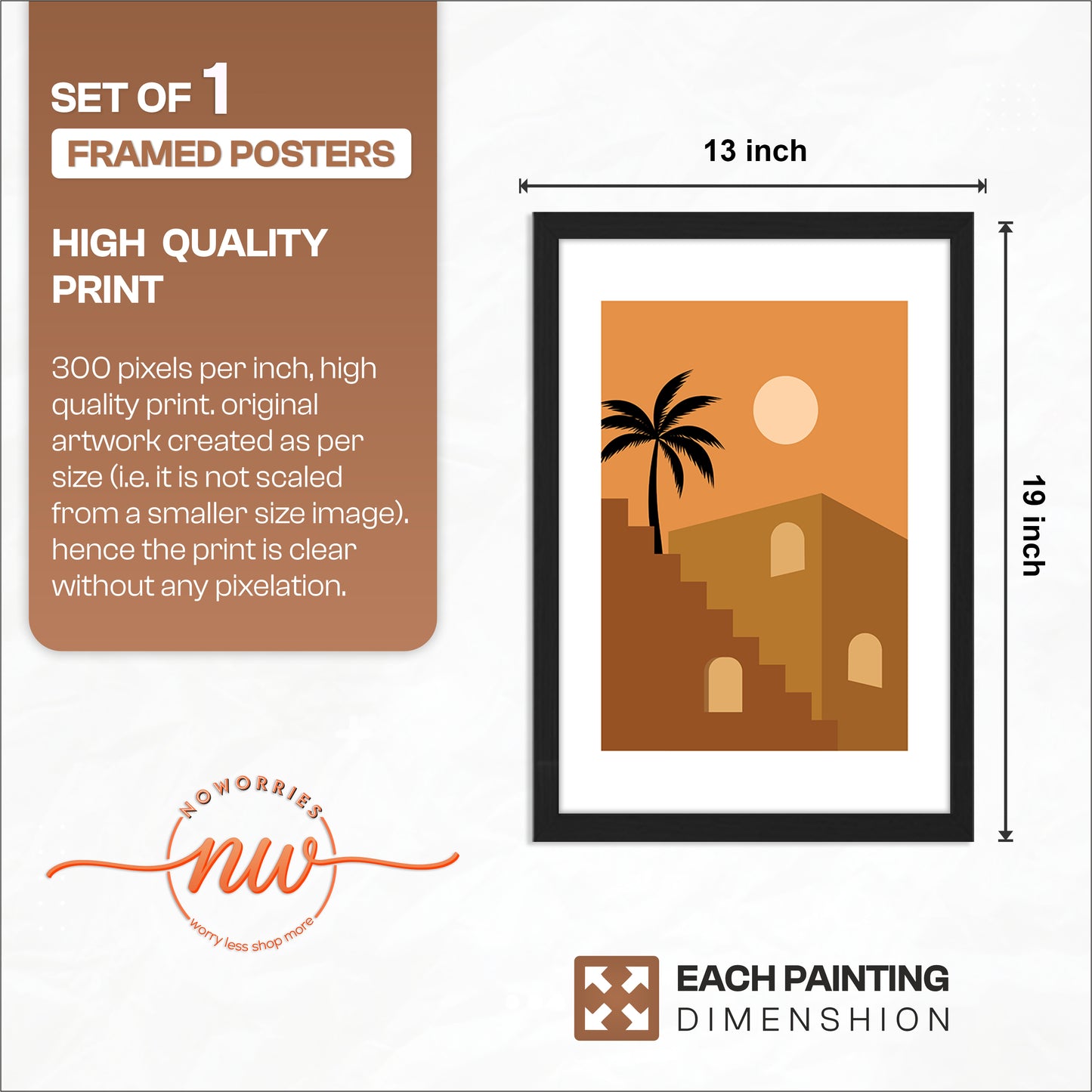Modern Desert Architecture Palm Wall Art Poster
