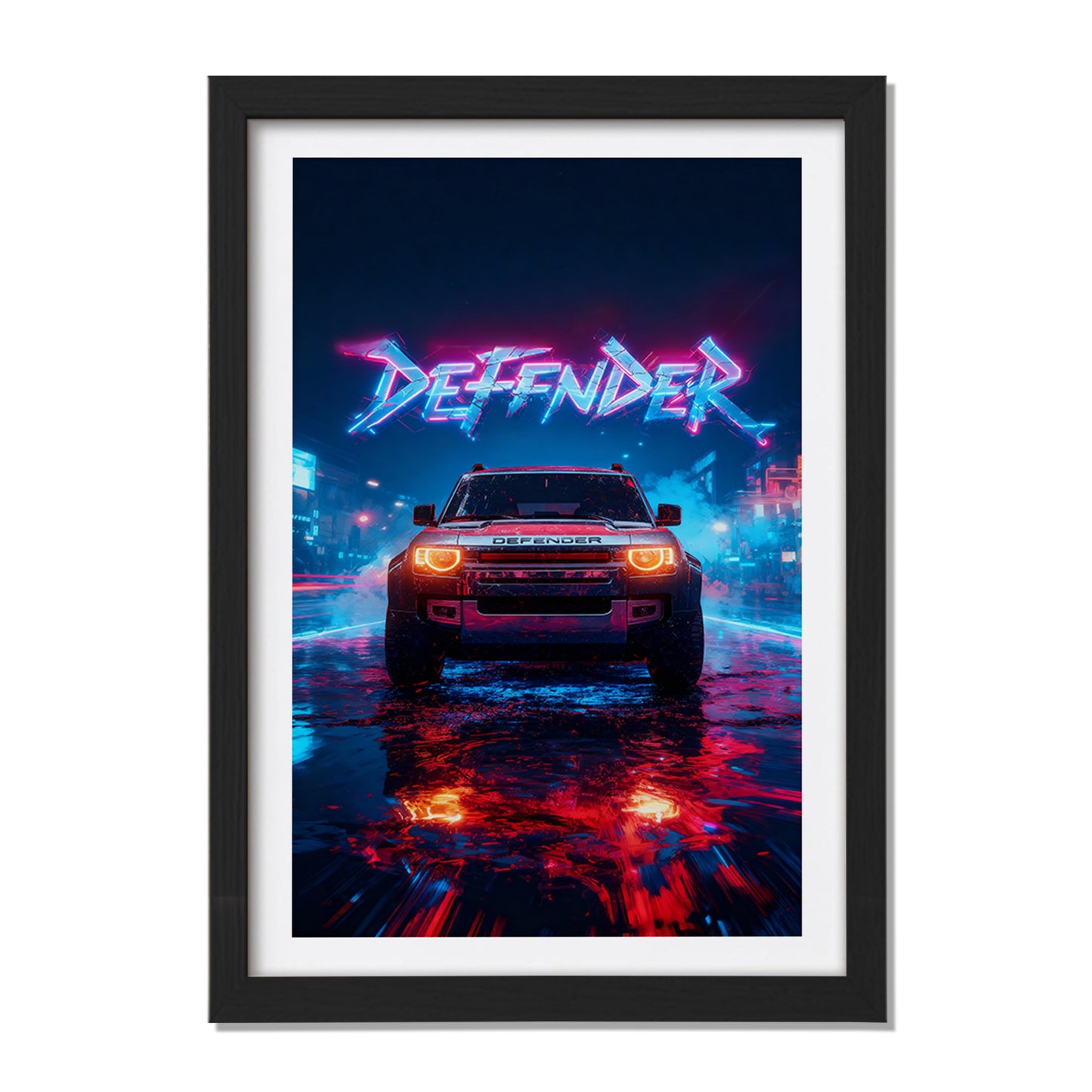 Neon Defender Wall Frame