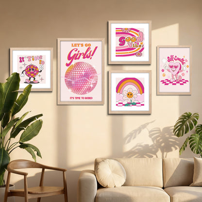 Girly Gallery Wall Set of 5