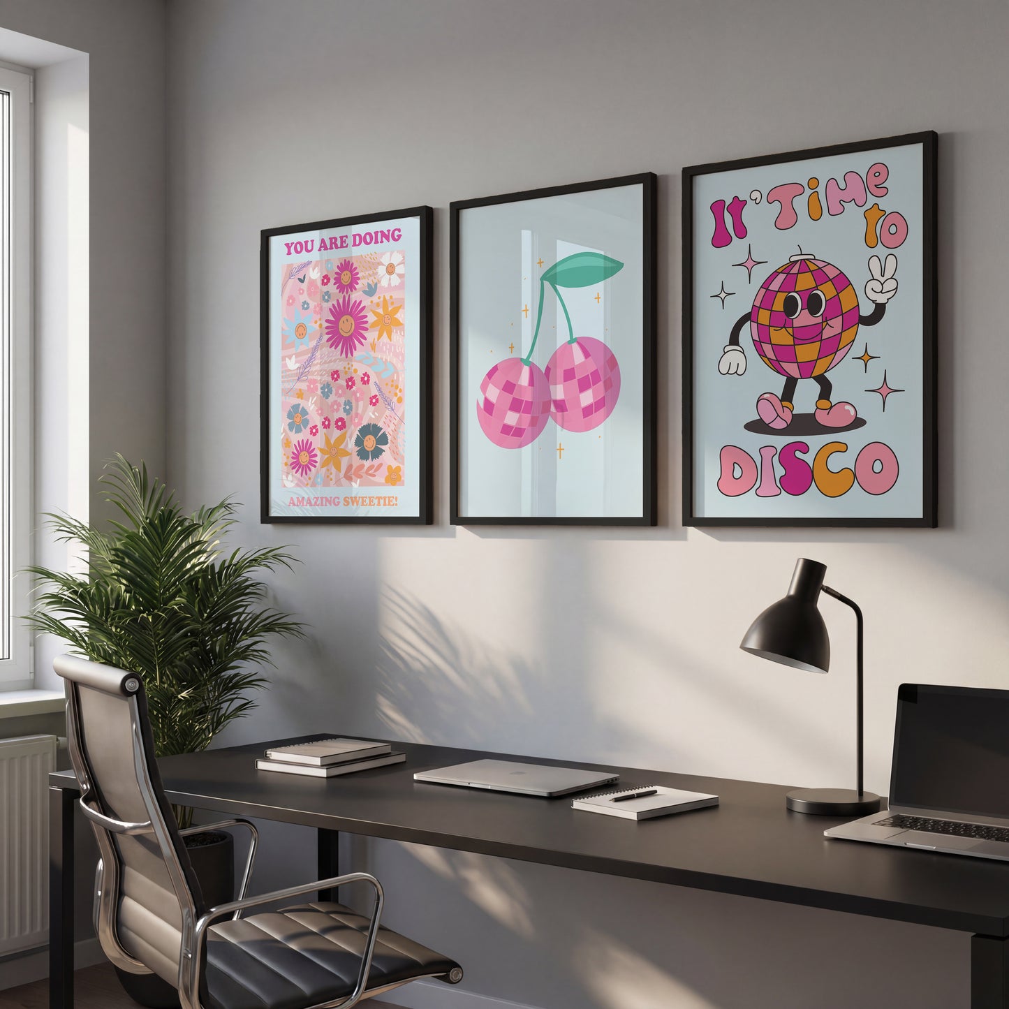 Retro Disco Pop Art Set of 3