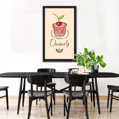 Dessert Illustration Wall Frame Set of 1