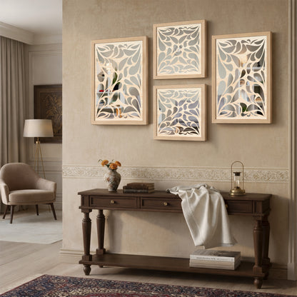 Leaf Motif Mirror Collection Set of 4