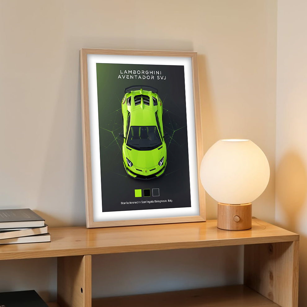 Aventador SVJ Top View Wall Frame