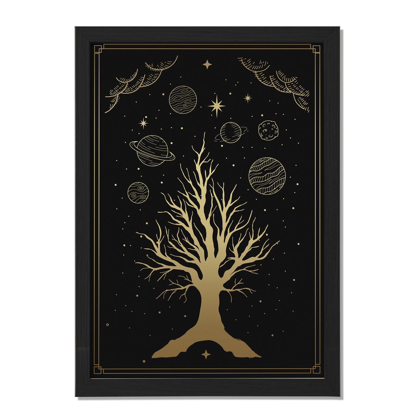 Cosmic Tree of Life Celestial Wall Art