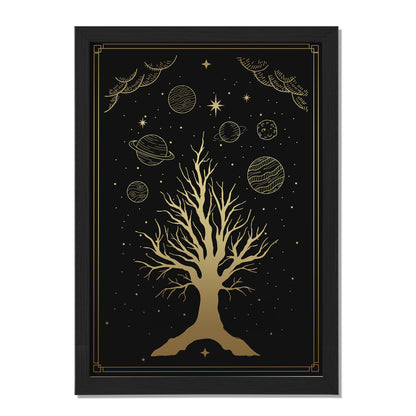 Cosmic Tree of Life Celestial Wall Art