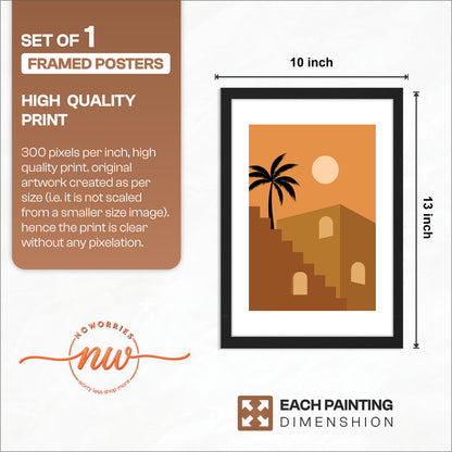 Modern Desert Architecture Palm Wall Art Poster