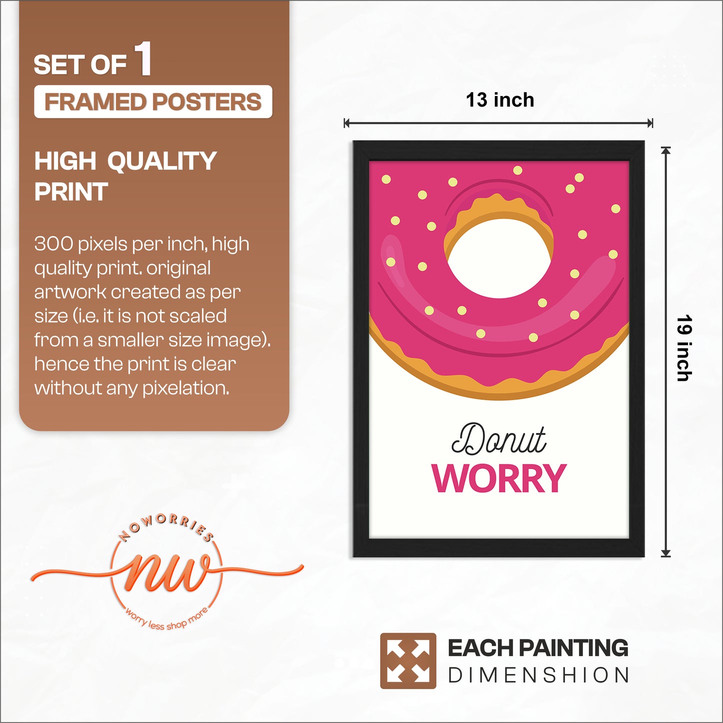 Donut Smile Wall Frame