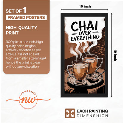 Chai Over Everything Wall Frame Set of 1